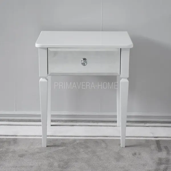 Glamour mirror bedside cabinet for the Diamond white, hamptons style bedroom 59x52x45