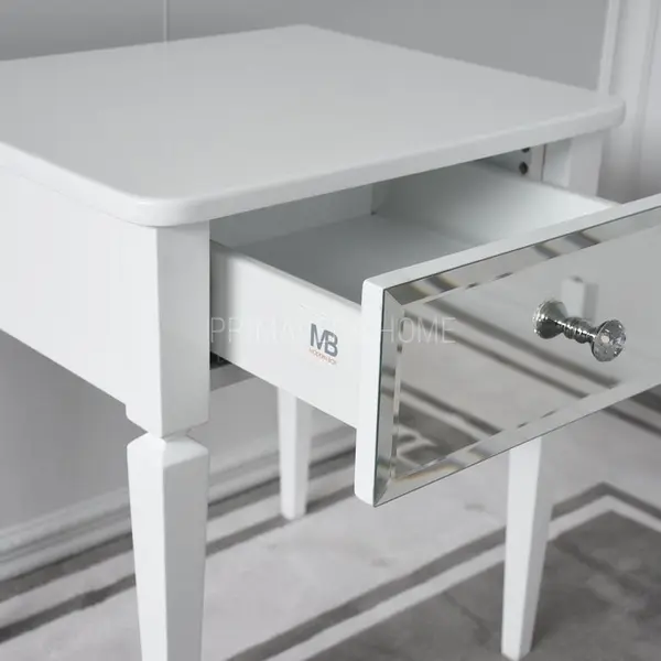 Glamour mirror bedside cabinet for the Diamond white, hamptons style bedroom 59x52x45