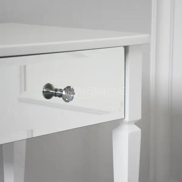Glamour mirror bedside cabinet for the Diamond white, hamptons style bedroom 59x52x45