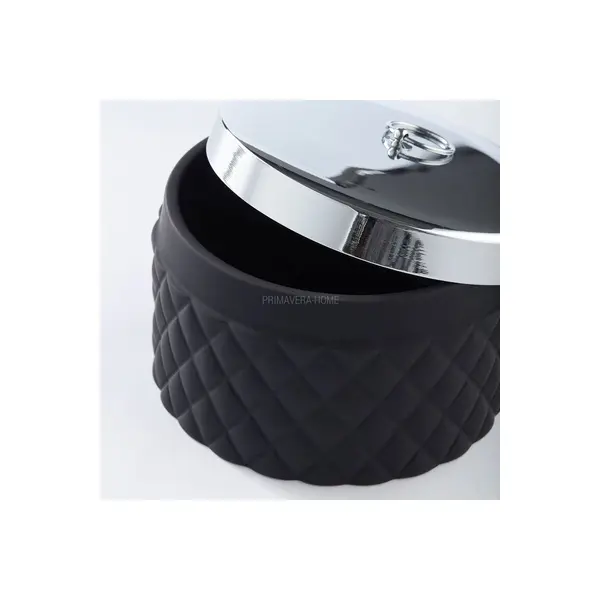 Pojemnik na waciki czarny Portia jar black Lene Bjerre