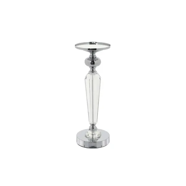 Crystal candlestick on silver pedestal FLAVIO O L