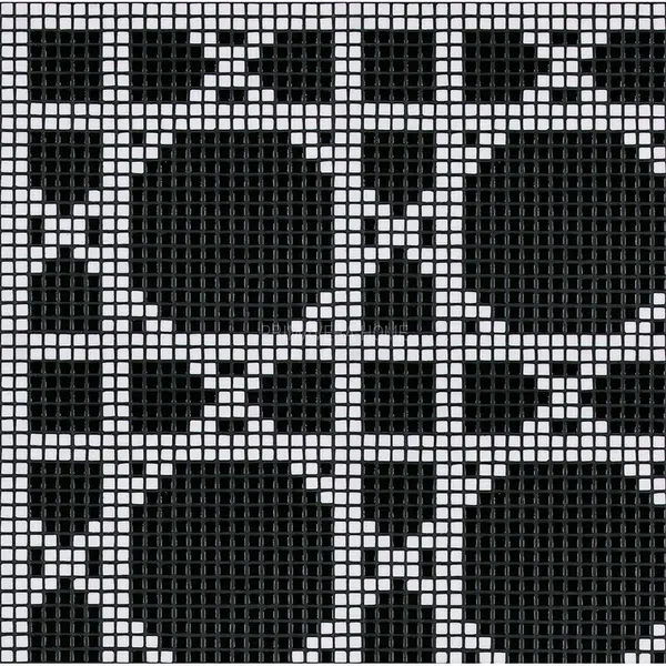 Glass mosaic Vinna Neros white, black