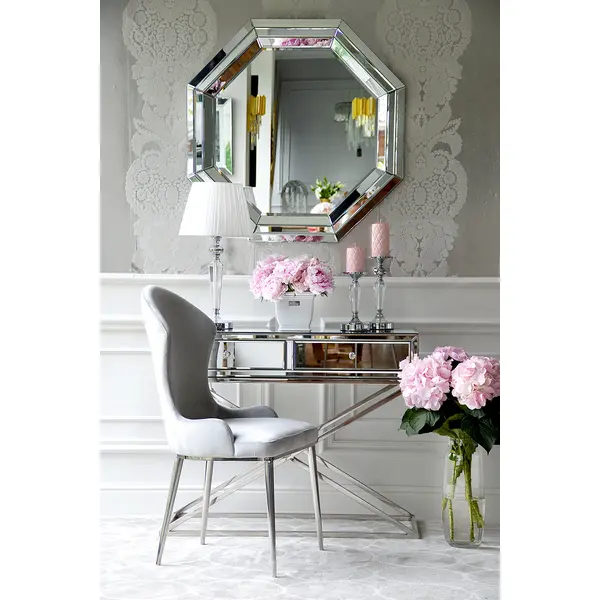 Crystal candlestick on silver pedestal FLAVIO O L