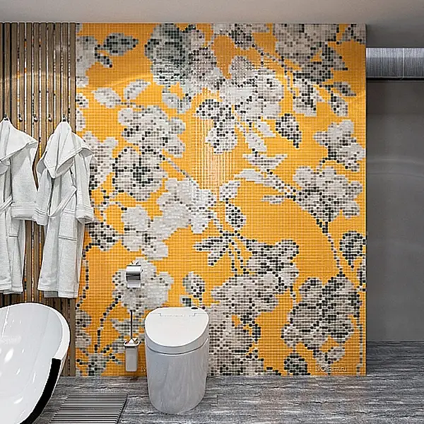 Hanami Arancios Orange glass mosaic