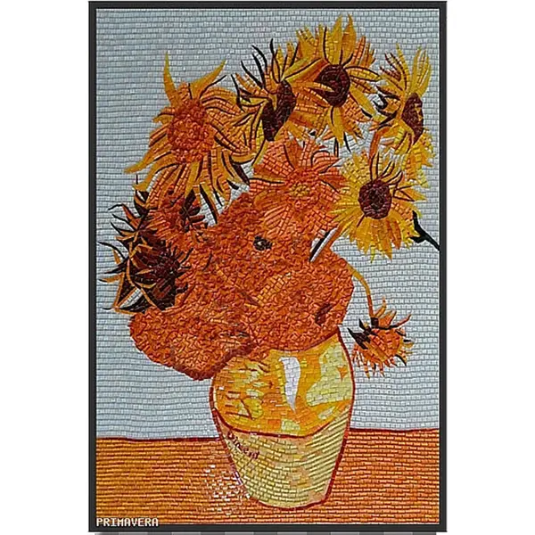 Glass mosaic Van Gogh Sunflowers 