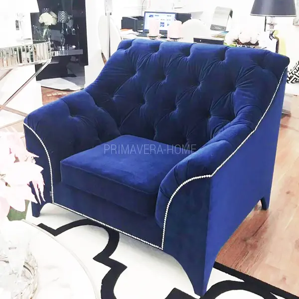 Fotel glamour nowoczesny nowojorski tapiecorowany luksusowy elegancki PRADA