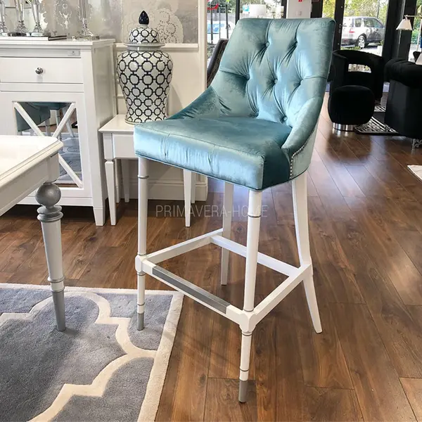 Stool glamour upholstered quilted bar for dining room Prince
