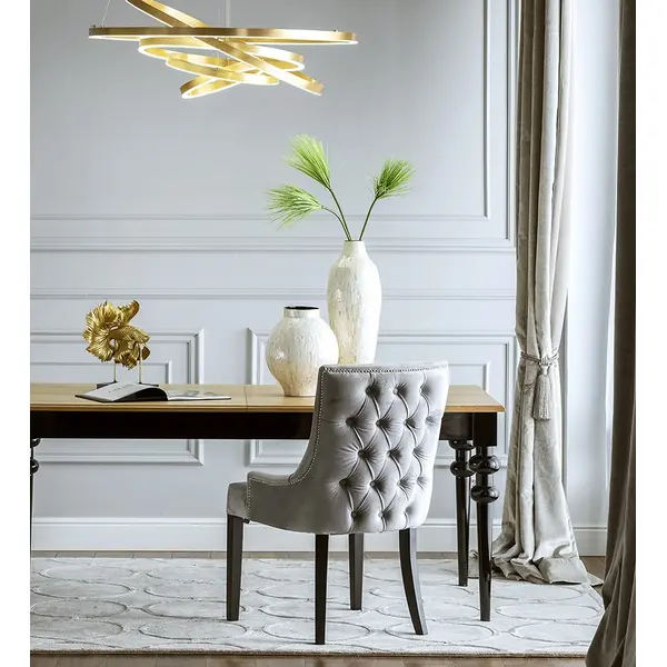 Glamour chair with quilted back, upholstered on request TIFFANY