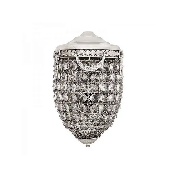 Lampa ścienna kinkiet glamour Lamp Wall Emperor styl nowojorski, hamptons, srebrny, ekskluzywny , nowoczesny, stylowy
