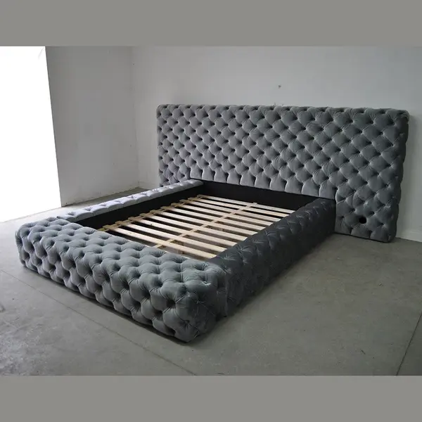 Łóżko glamour pikowane nowoczesne styl nowojorski Madonna