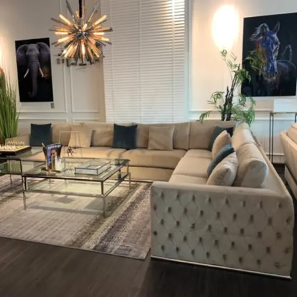 Nowoczesny narożnik pikowany z funkcją spania NERO