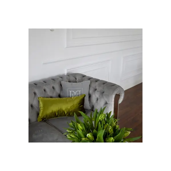 Cushion 50x50 with logo in Emerald grey fabric