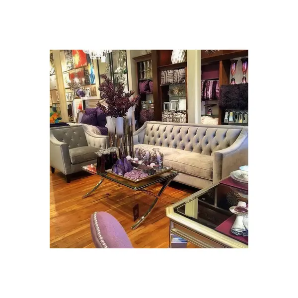 Glamour-style sofa with bedroom function NEW YORK grey meringue