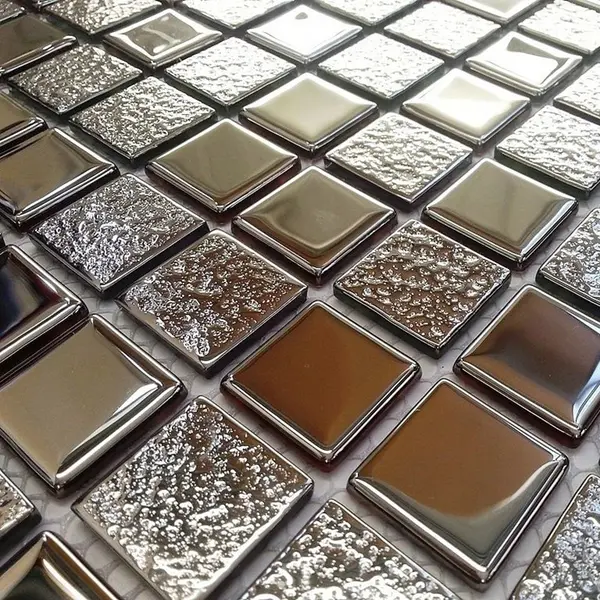 Mozaika Szklana Srebrna NEL super połysk