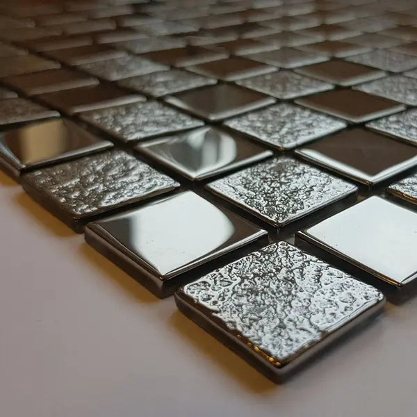 Mozaika Szklana Srebrna NEL super połysk