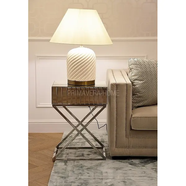 Ekskluzywny narożnik rozkładany złoty wygodna kanapa narożna z funkcją spania BIANKA