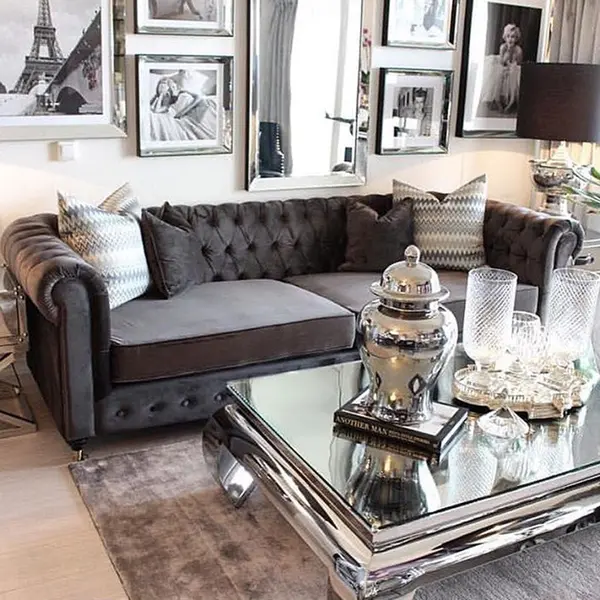 SOFA in English style with bedroom function, quilted CHESTERFIELD CLASSIC