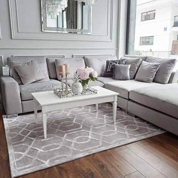 Stolik kawowy glamour, styl hamptons drewniany do jadalni z wysokim połyskiem biały czarny ELEGANCE