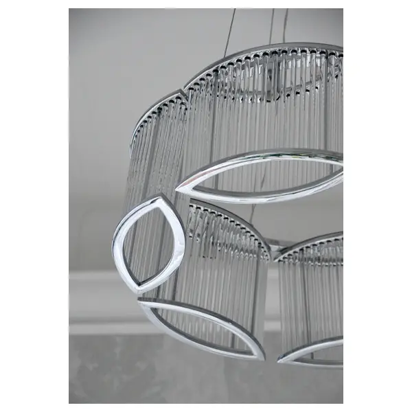 Żyrandol glamour, lampa wisząca owalnymi kloszami, okrągły, styl klasyczny, nowojorski MAJESTIC M OUTLET