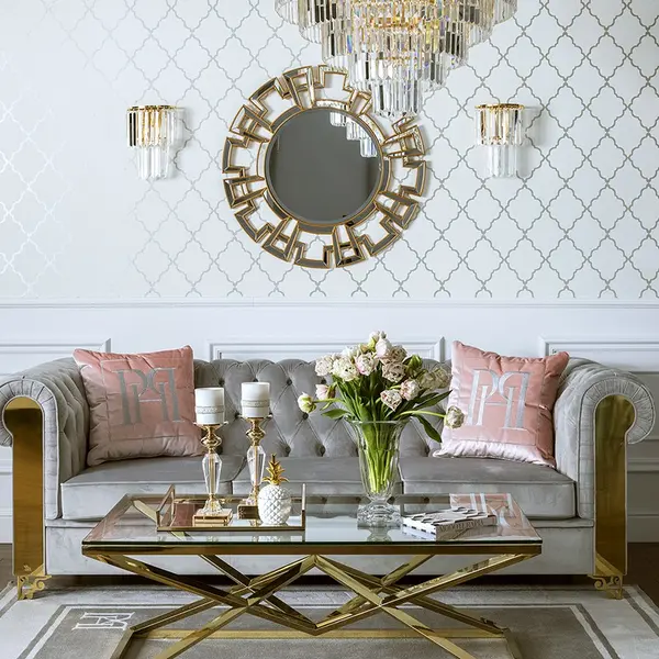 Kinkiet glamour kryształowy nowoczesny lampa ścienna złoty GLAMOUR XS