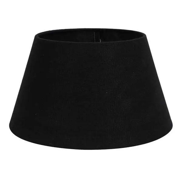 Czarny abażur duży okrągły drum w stylu glamour 45 cm