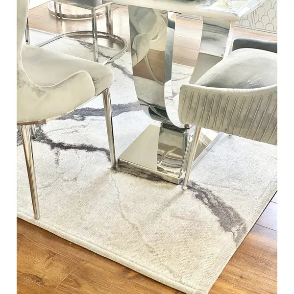 Elegant rug STATUARIO IVORY CARRARA gray by Maciej Zień