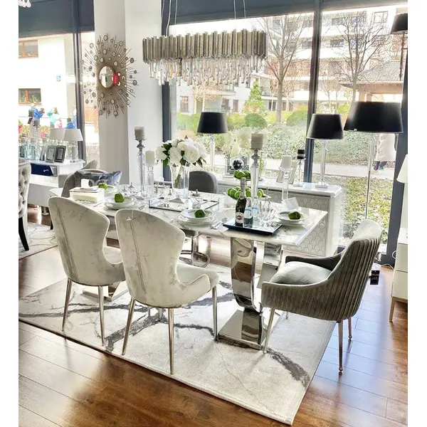 Elegant rug STATUARIO IVORY CARRARA gray by Maciej Zień