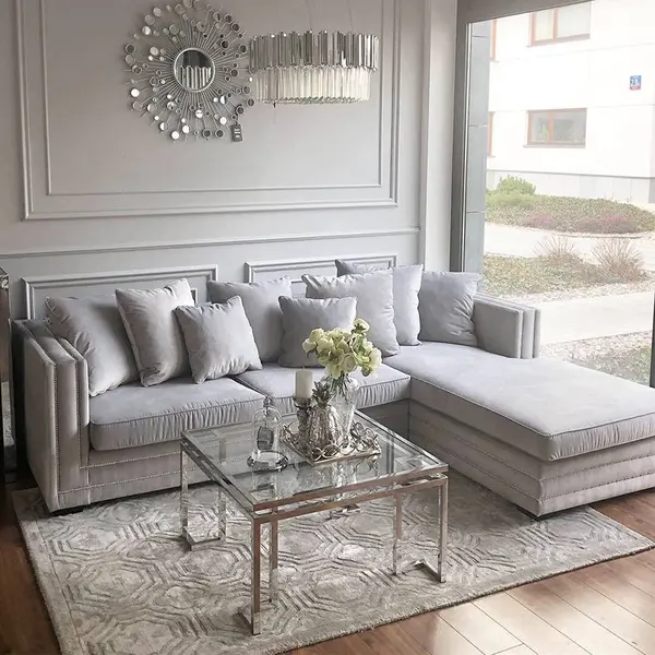 Crystal chandelier Glamour EMPIRE SILVER L 80cm