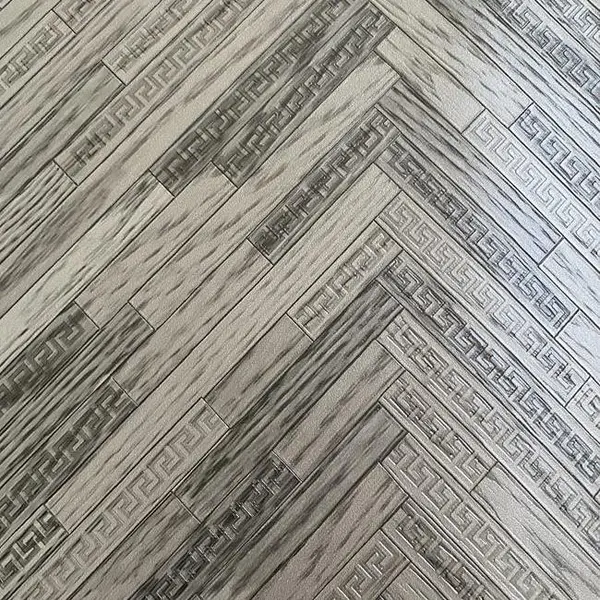 Ekskluzywna tapeta geometryczna Versace Eterno chevron jasny brąz