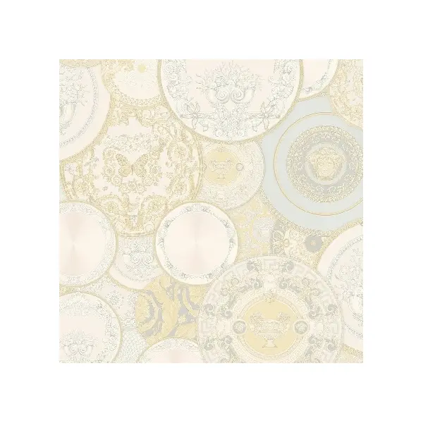 Exclusive glamor wall wallpaper Versace III Home beige plates