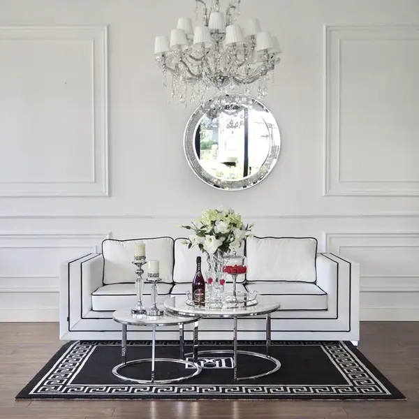 Luksusowa sofa rozkładana 3 osobowa klasyczna aksamitna kanapa BIANKA