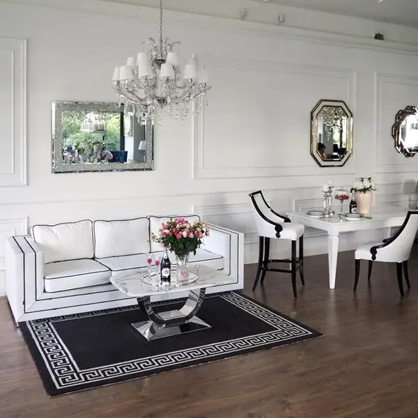 Luksusowa sofa rozkładana 3 osobowa klasyczna aksamitna kanapa BIANKA