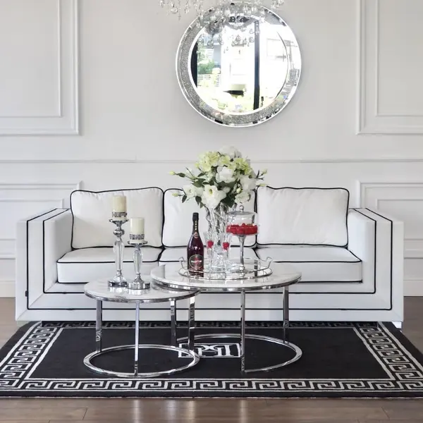 Luksusowa sofa rozkładana 3 osobowa klasyczna aksamitna kanapa BIANKA