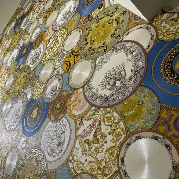 Tapeta glamour Versace Les Etoiles de la Mer 2 z połyskiem wielokolorowa