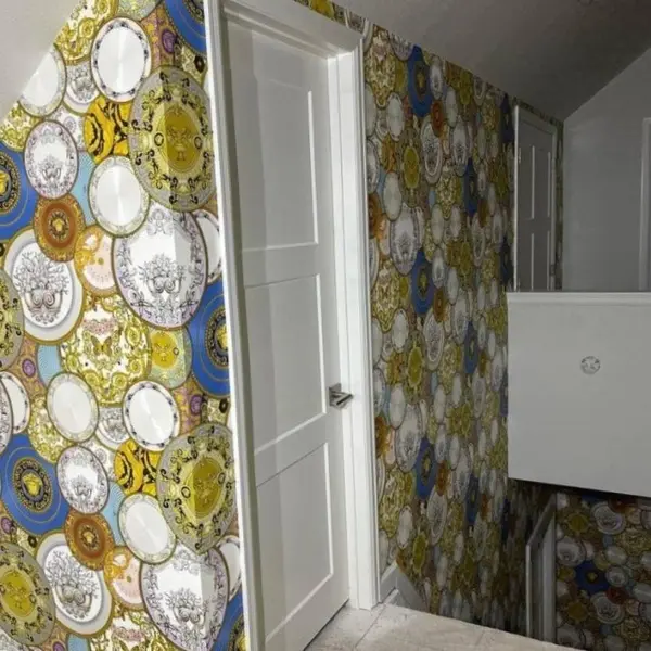 Tapeta glamour Versace Les Etoiles de la Mer 2 z połyskiem wielokolorowa