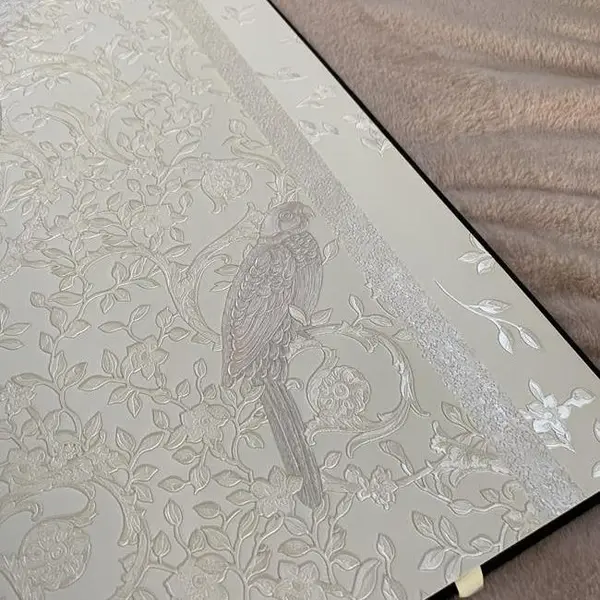 Tapeta glamour Versace Barocco Birds ornament ptaki, ecru