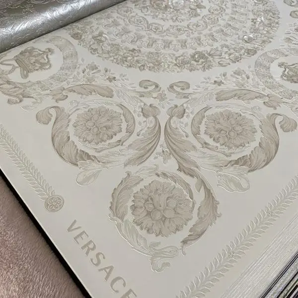 Tapeta Versace geometryczna glamour ecru