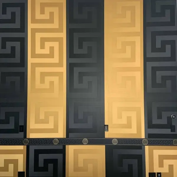 Decorative frame, decorative strip for wallpaper Versace 5m x 13 cm black jellyfish