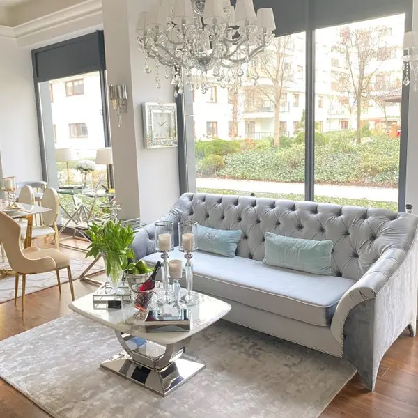 Modern glamour upholstered sofa with PRADA bedroom function