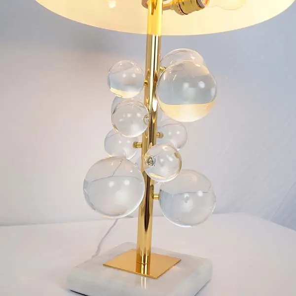 Lampa stołowa glamour, ekskluzywna, designerska, nowoczesna, art deco, złota AZURRA