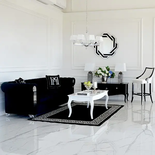 Lustro okrągłe DUNE BLACK SILVER geometryczne, srebrne czarne 85x85