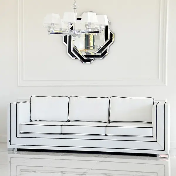 Luksusowa sofa rozkładana 3 osobowa klasyczna aksamitna kanapa BIANKA