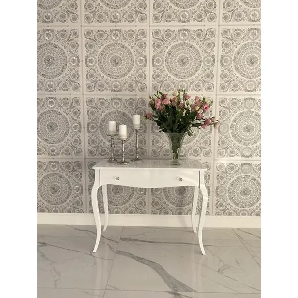 Konsola glamour wysoki połysk gięte nogi biała ELENA GLAMOUR