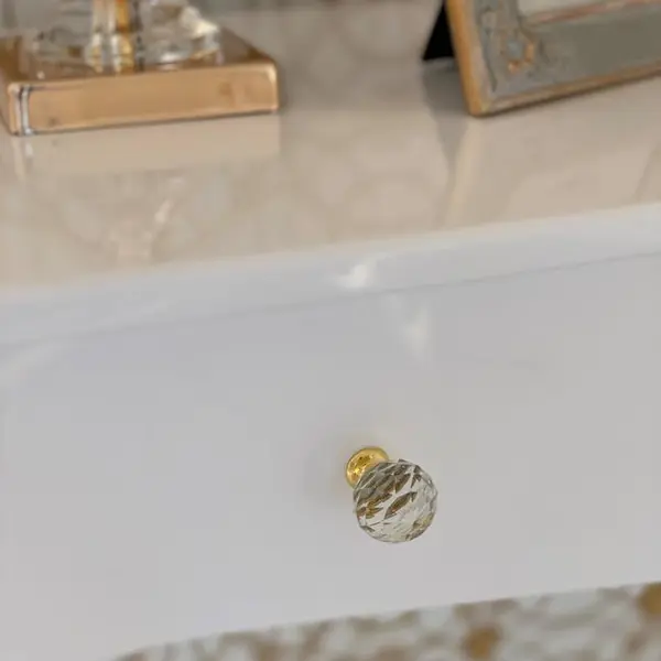 Konsola glamour wysoki połysk gięte nogi biała ELENA GLAMOUR