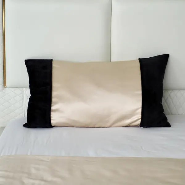 Elegant two-color high-quality pillow for living rooms, bedrooms