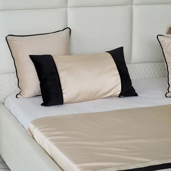 Elegant two-color high-quality pillow for living rooms, bedrooms