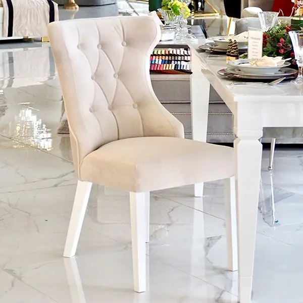 Glamor upholstered chair, quilted GRETA