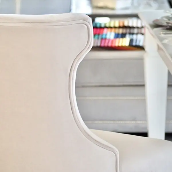 Glamor upholstered chair, quilted GRETA