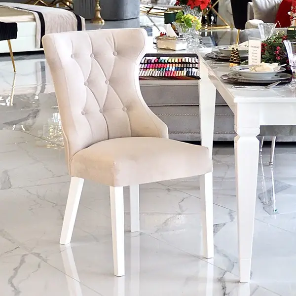 Glamor upholstered chair, quilted GRETA