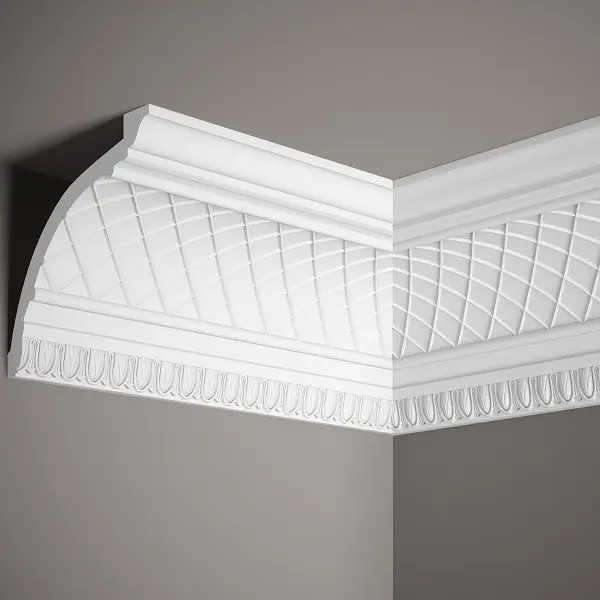 Decorative ceiling molding white 14,5 cm 200 cm